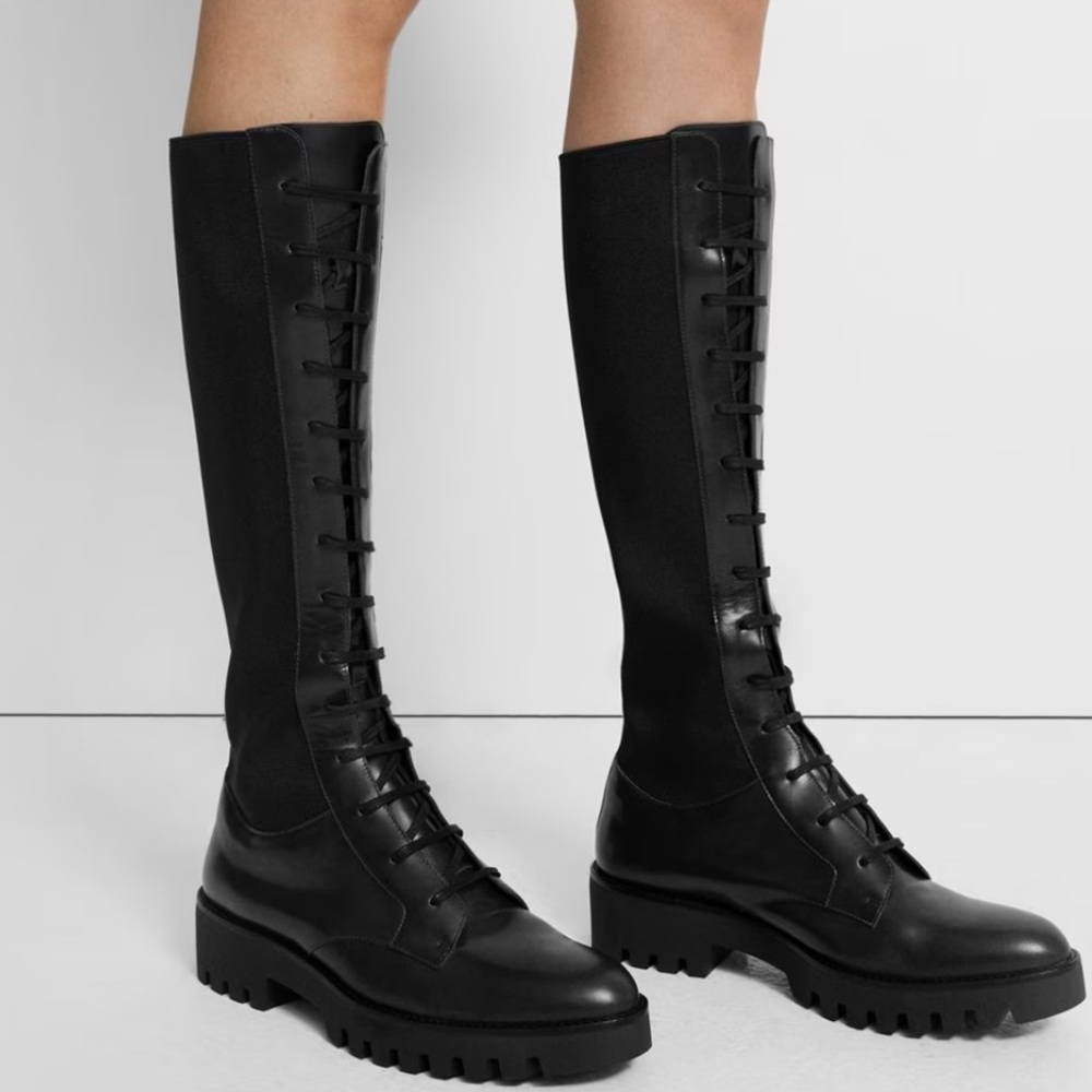 Theory Lug Lace Up Boots never worn